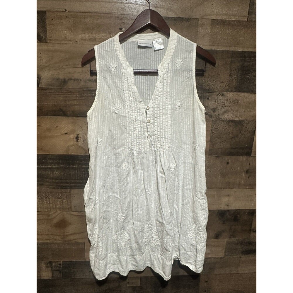 Soft Surroundings PM Medium Tunic White 100% Cotton